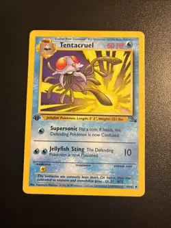 Pokemon TCG - TENTACRUEL - 1ST EDITION - 44/62 - WOTC - FOSSIL (1999) - LP - Image 1