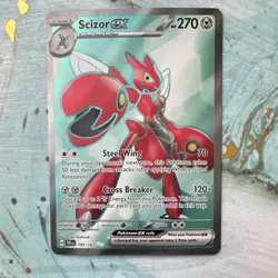 Pokemon Scizor EX Ultra Rare Holo 195/162 SV05 Temporal Forces - Image 1