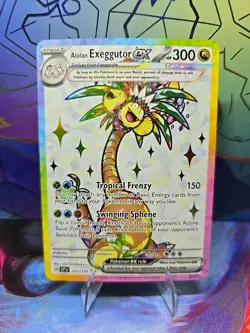 Pokemon Alolan Exeggutor EX 225/191 Surging Sparks SV Ultra Rare Full Art - Image 1