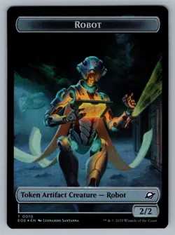 Robot Drone (0003) Double-Sided Token Foil MTG Magic Edge of Eternity NM - Image 2