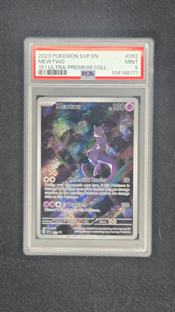 MEWTWO 052 POKEMON SVP EN-SV BLACK STAR PROMO S&V 151 ULTRA-PREMIUM 2023 PSA 9 - Image 1