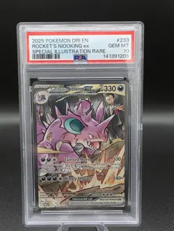 2025 Pokemon Destined Rivals Team Rocket’s Nidoking SIR 233 PSA 10 Gem Mint - Image 1