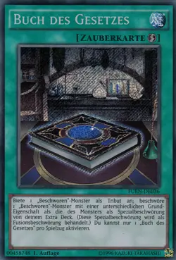 YU-GI-OH, BUCH DES GESETZES, SCR, FUEN-DE036, 1. Auflage, TOP - Image 1