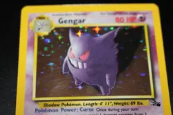 Pokemon Gengar TCG Fossil Holo Card 5/62 Unlimited Holo Rare (1999) MP - Image 5