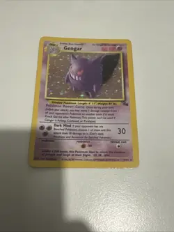 Pokemon Gengar TCG Fossil Holo Card 5/62 Unlimited Holo Rare (1999) Vintage - Image 1