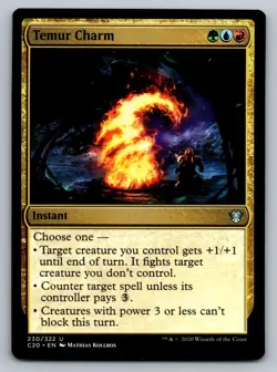 Temur Charm MTG Magic The Gathering U Commander 2020 230 NM - Image 1