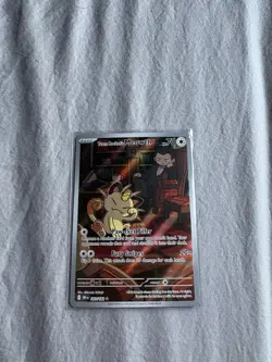 Pokemon TCG Team Rockets Meowth Card 203/182 Destined Rivals NM - Image 1