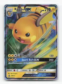 Pokemon TCG - Raichu GX - SM213 Near Mint Holo Promo Sun & Moon Promo - Image 1