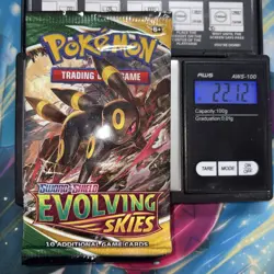 Heavy 22.12g Pokemon Sealed Evolving Skies Booster Pack Sword & Shield TCG New - Image 1