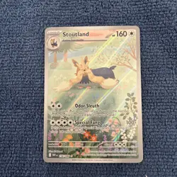Stoutland 156/086 Pokemon White Flare Illustration Rare Near Mint Card NM - Image 1