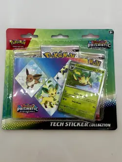 NEW Pokemon TCG Prismatic Evolutions Tech Sticker Collection Leafeon Sealed - Image 1