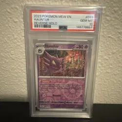 2023 Pokemon MEW EN HAUNTER Reverse Holo #93 PSA 10 - Image 1