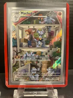 Pokemon TCG Machoke 177/165 IR Illustration Rare 151 SV Scarlet Violet NM - Image 2