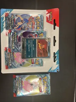 Pokemon TCG 3-Pack Booster Blister - Sv09: Journey Together + 1 Sealed Pack - Image 1