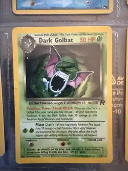 Pokemon Dark Golbat 7/82 Team Rocket Holo Rare Card 2000 English TCG - Image 1