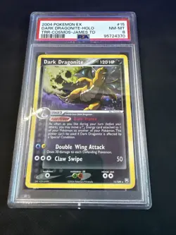 Dark Dragonite #15 TRR-COSMOS-JAMES TD PSA 8 2004 Pokemon Ex - Image 1