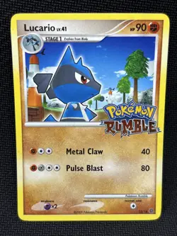 2009 Pokemon Pokemon Rumble Lucario #12/16 LP-MP - Image 1