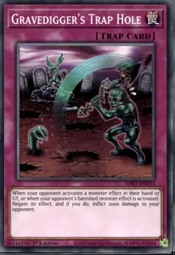 Gravedigger's Trap Hole 1st Ed Common SDBT-EN033 Yu-Gi-Oh! - Image 1