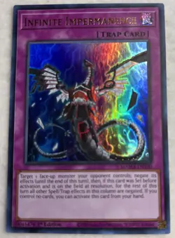 INFINITE IMPERMANENCE 1ST EDITION ULTRA RARE MAMA-EN100 YUGIOH! MINT/NM - Image 1