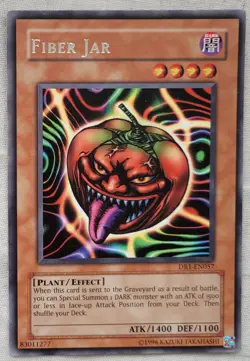 Yu-Gi-Oh trading card MISPRINT - Fiber Jar/Mystic Tomato - SCARCE - Image 1