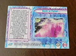 MP! Topps Pokemon The Movie 2000 - Back in Pallet... FOIL Movie Animation Editio - Image 2