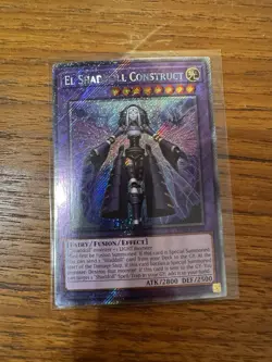 Yugioh - El Shaddoll Construct Platinum Secret Rare RA04-EN229, Near Mint - Image 1