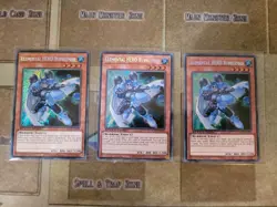 YUGIOH 3X ELEMENTAL HERO BUBBLEMAN SGX2-ENA08 SECRET 1ST ED NM SPEED DUEL - Image 1