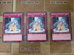 YUGIOH 3X SPIRITUAL WATER ART AOI SDCH-EN031 COMMON 1ST ED NM - Image 1