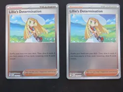 4 X Lillie’s Determination 119/132 Reverse Holo Pokemon Cards Playset NM - Image 4
