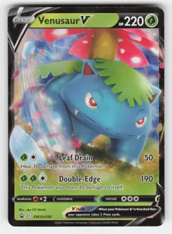 Venusaur V SWSH100 LP Holofoil SWSD SWSH: Sword & Shield Promo Cards - Image 1