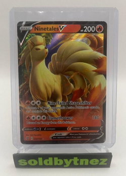 Ninetales V 026/192 Rebel Clash Full Art Ultra Rare Pokemon Card Near Mint - Image 1