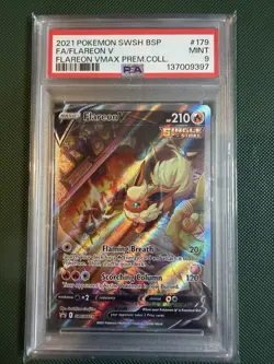 PSA 9 - Flareon V SWSH179 SWSH: Sword & Shield Promo Cards Holo - Image 1
