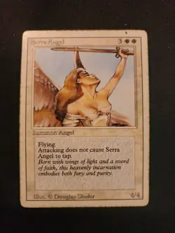 Serra Angel Revised Edition 3ed Edition HP Magic The Gathering MTG Tcg See Pics - Image 1