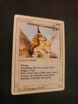 Serra Angel Revised Edition 3ed Edition HP Magic The Gathering MTG Tcg See Pics - Image 2