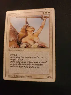 Serra Angel Revised Edition 3ed Edition HP Magic The Gathering MTG Tcg See Pics - Image 3
