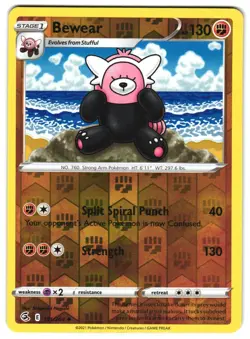 Bewear 151/264 Reverse Holo SWSH08: Fusion Strike Pokemon TCG - Image 1