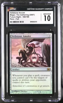 VEILSTONE AMULET Future Sight Foil Rare CGC 10 Gem Mint MTG [Nostalgium] - Image 1