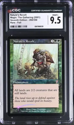 NATURE'S REVOLT 7th Edition Foil Rare CGC 9.5 MTG [Nostalgium] - Image 1