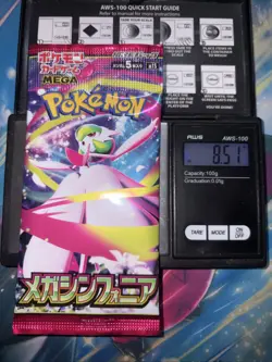Heavy 8.51g Pokemon Sealed Mega Symphonia Japanese Booster Pack - Image 1