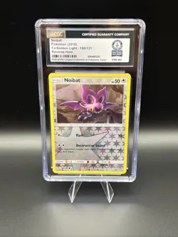 CGC Pokemon Noibat Reverse Holo Forbidden Light World Record Holder - Image 1