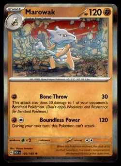 Marowak 105/165 Rare 151 Pokemon Holo Near Mint - Image 1