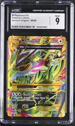 Pokemon Mega M Rayquaza EX 98/98 Ancient Origins Secret Rare CGC 9 MINT - Image 1