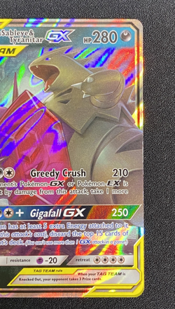 Mega Sableye & Tyranitar GX 126/236 Unified Minds Full Art Holo Tag Team NM - Image 5