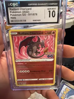 Mew V PSA 10 + Radiant Charizard CGC 10 Pokemon Slab Lot GEM MINT - Image 1