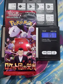 Heavy 8.51g Pokemon Sealed Glory Of Team Rocket Japanese Booster Pack - Image 1
