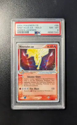 2004 Pokemon Ninetales Ex Holo 96/101 Hidden Legends PSA 8 - Image 1