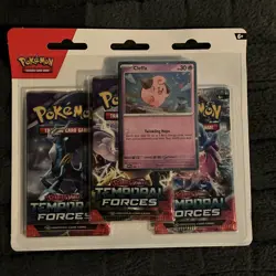 Pokemon Temporal Forces - Cleffa 3-Pack Booster Blister Factory Sealed - Image 1