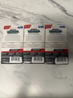 3 Pokemon TCG Sealed Scarlet and Violet Temporal Forces Check Lane Pack - Image 2