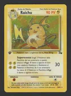Raichu Holo Fossil 1a Edizione 14/62 ITA - Carta Pokemon Rara Olografica - Image 1