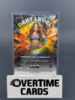 2025 Topps Universe WWE Lola Vice Next Level Auto Blue Pulse #/199 - Image 2